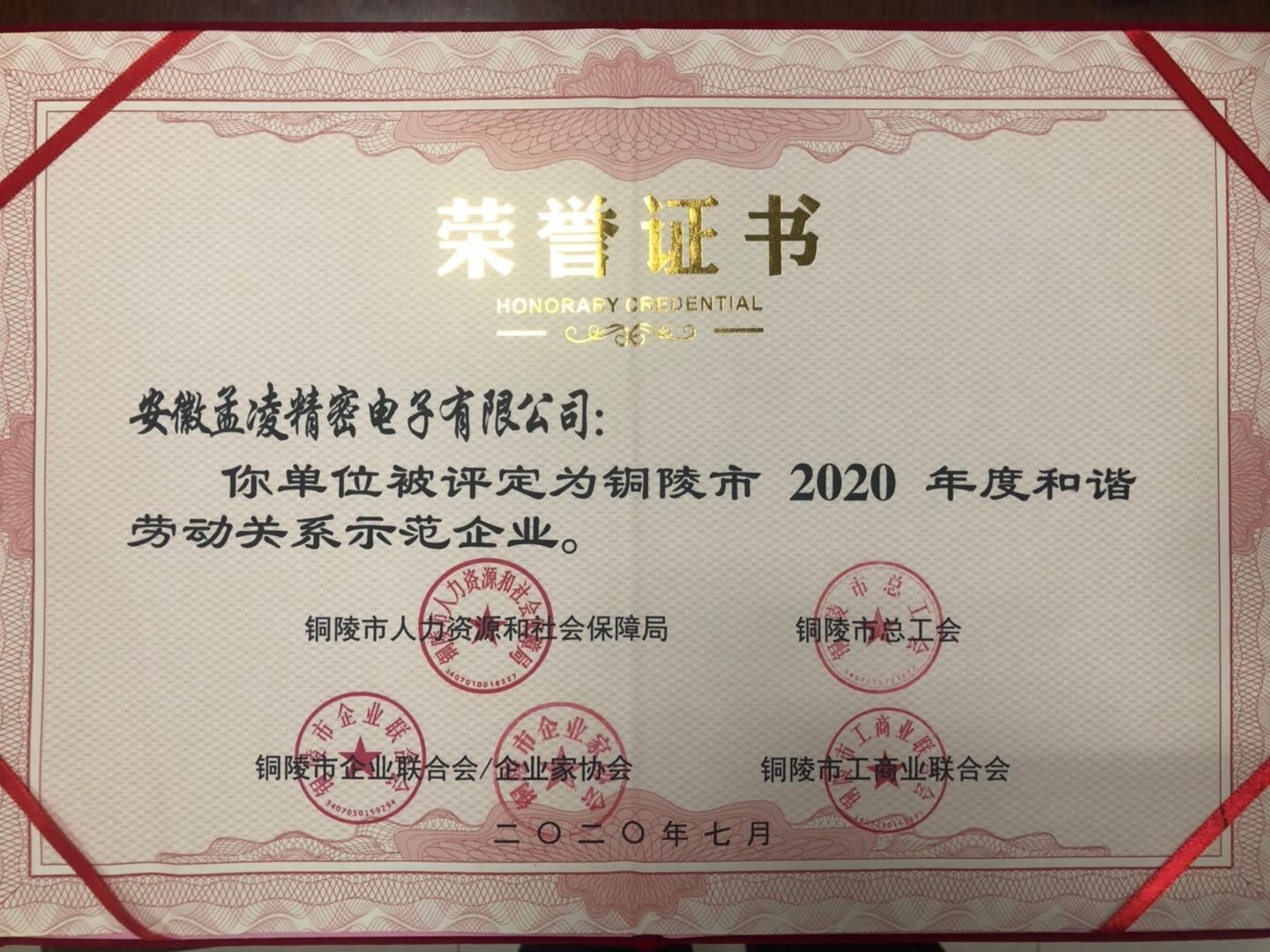 和諧勞動關(guān)系示范企業(yè)